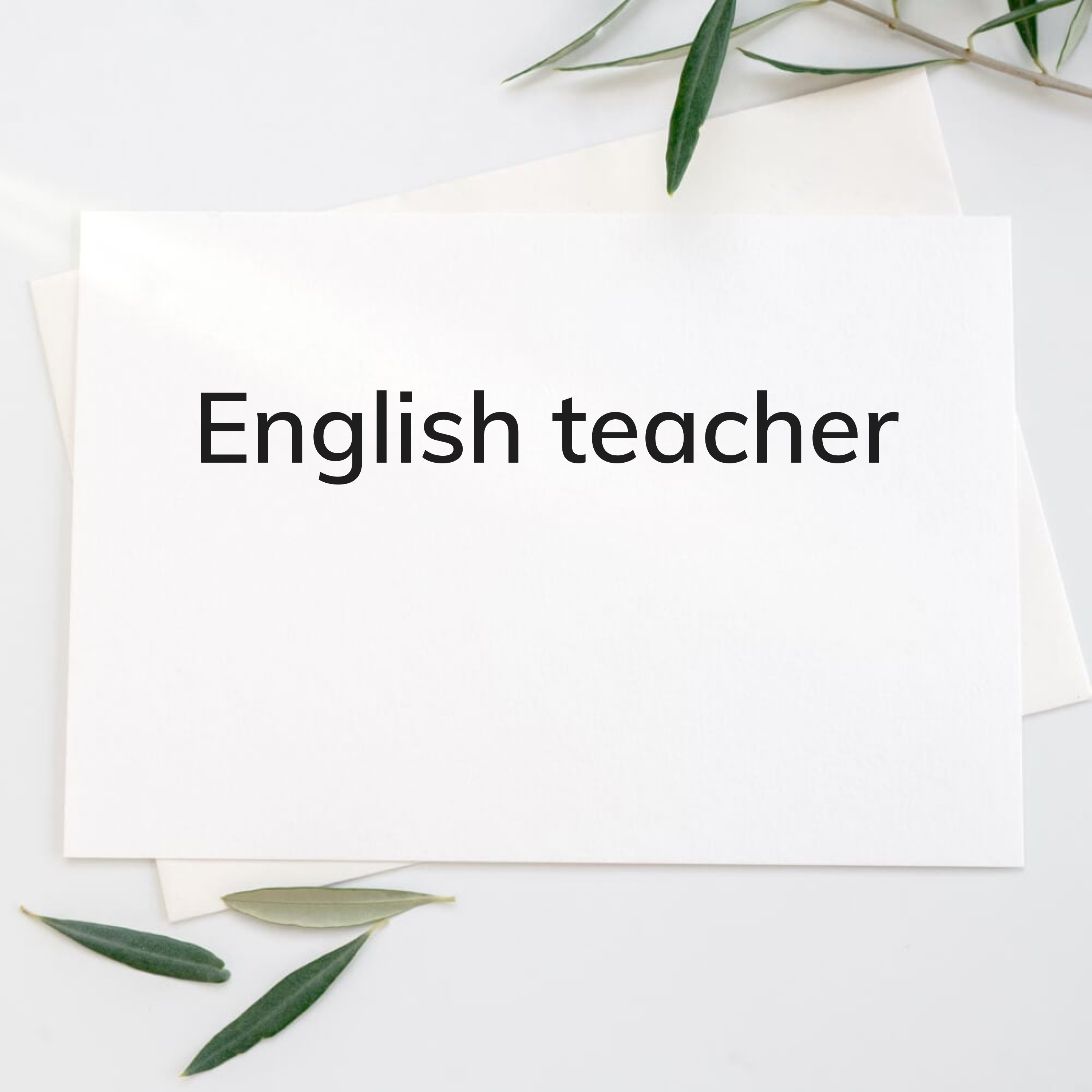 English teacher - 1