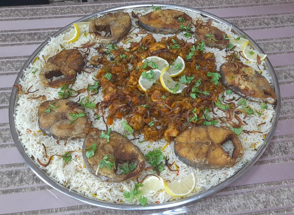 طبق برياني السمك المختلط - 8