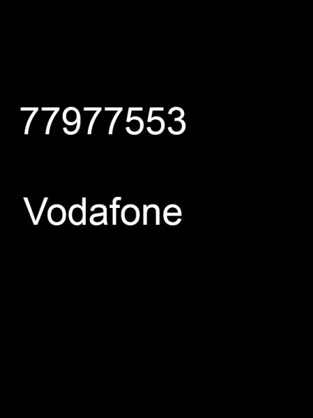 special number from Vodafone - 1