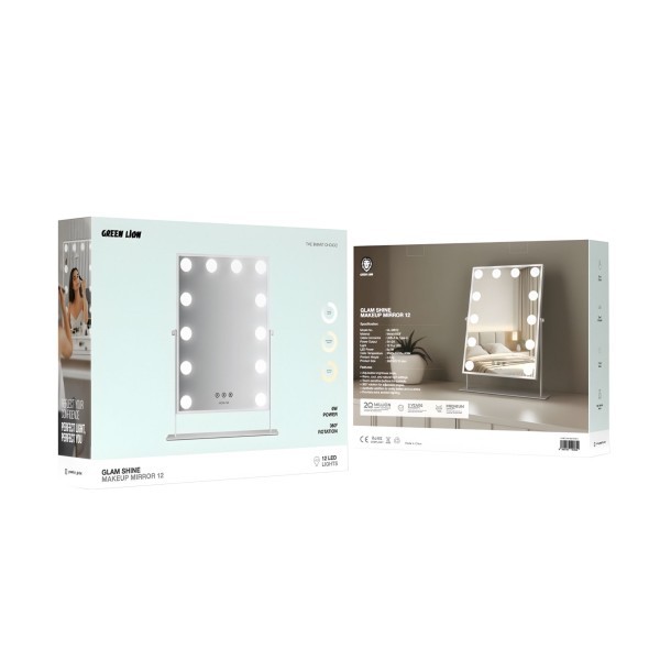 Green Lion 12 Light Makeup Mirror - 3