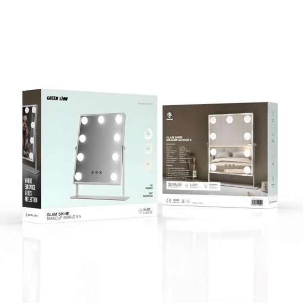 Green Lion9Light Makeup Mirror - 2