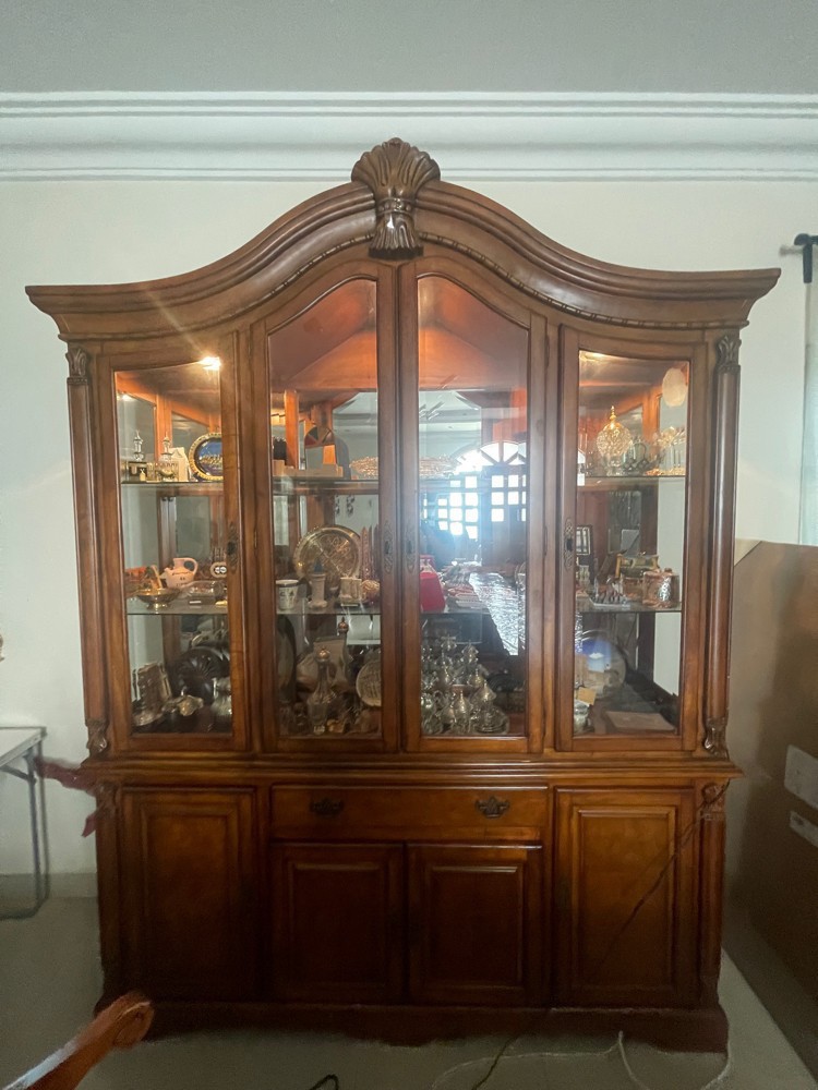 Glass Wooden Cabinet - 2
