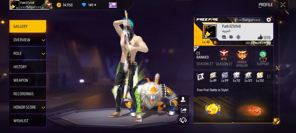 free fire account for sale - 2