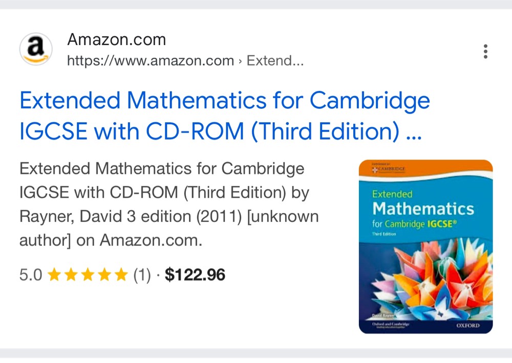 Extended Mathematics - 2
