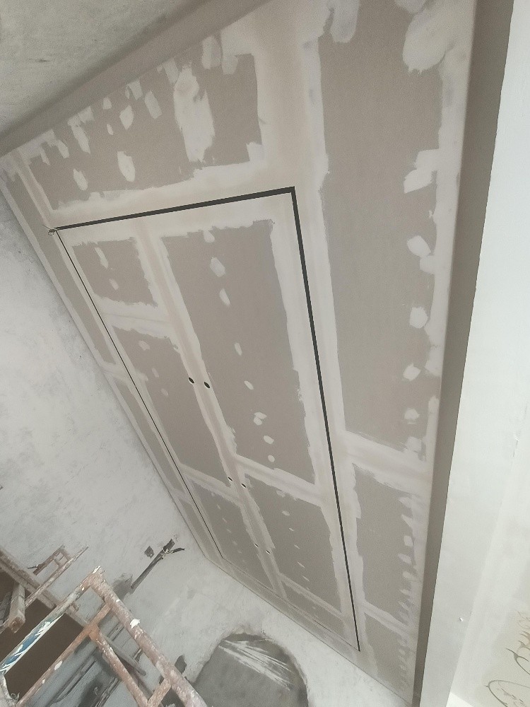 gypsum paint tiles setting - 2