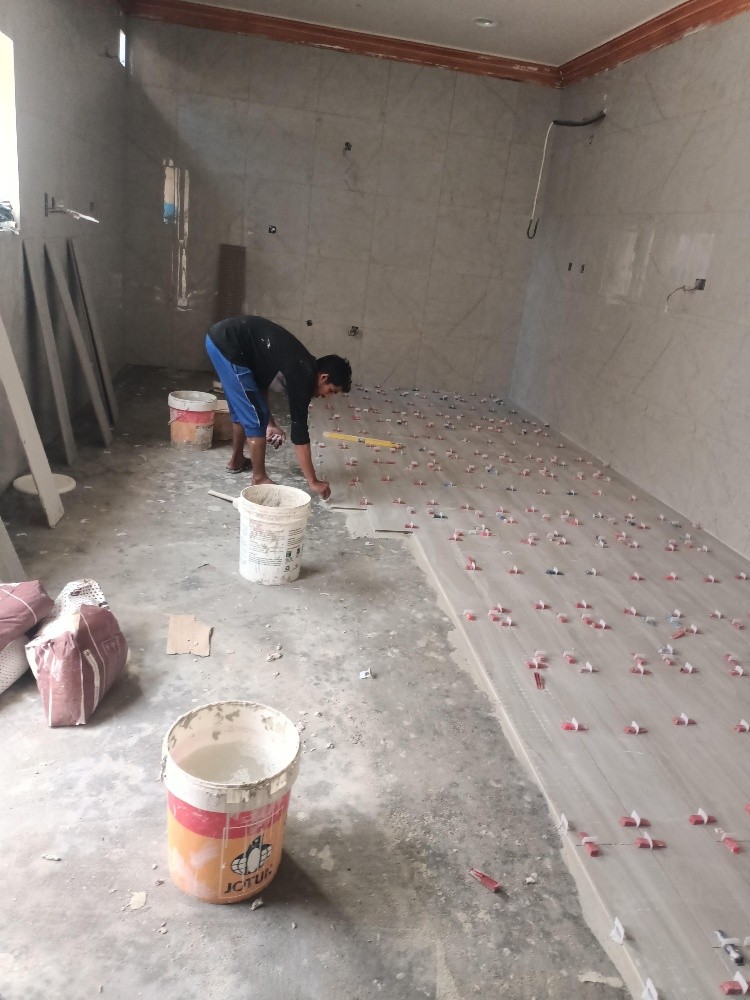 gypsum paint tiles setting - 6