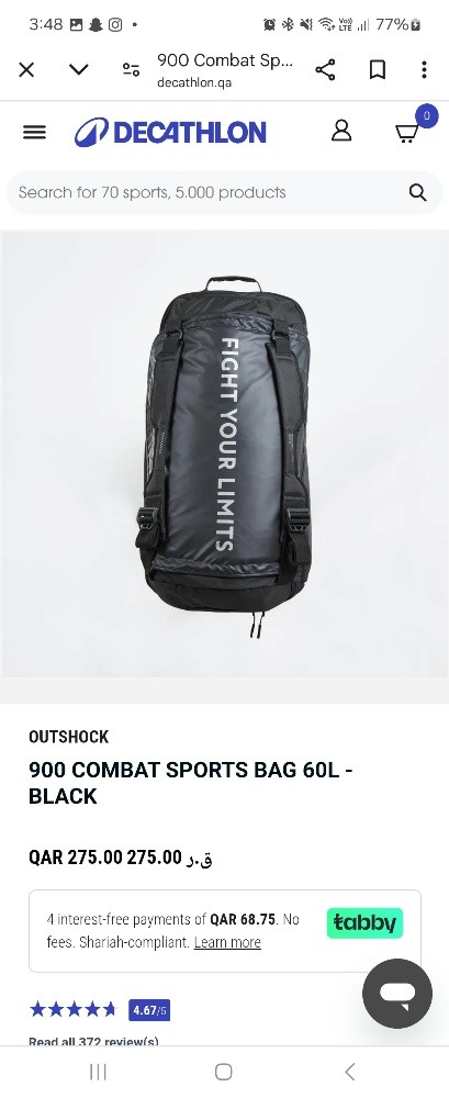 Black sports bag for sale - 4