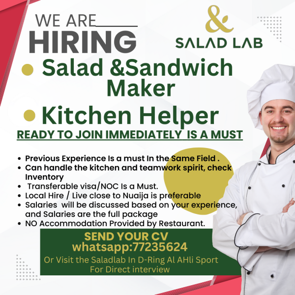 Salad Maker is needed - 1