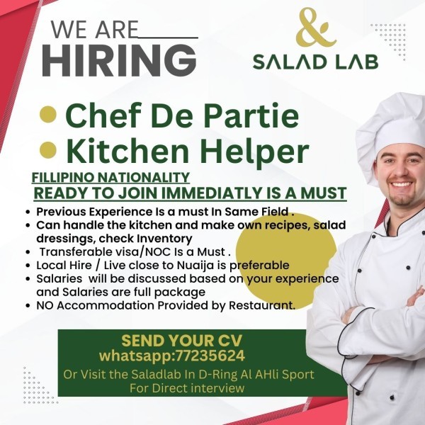 Salad Maker is needed - 2