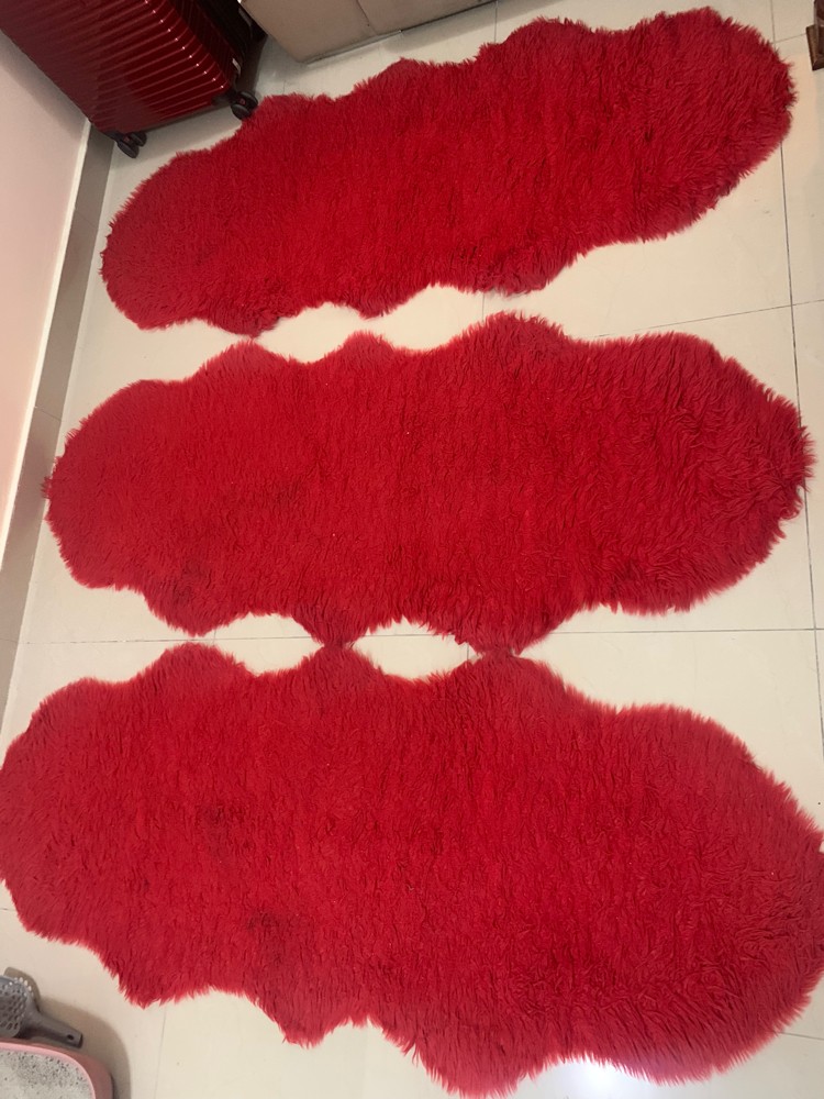 mouton leather original red color - 3
