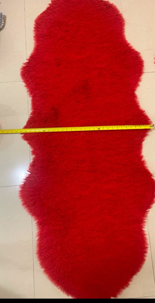 mouton leather original red color - 2