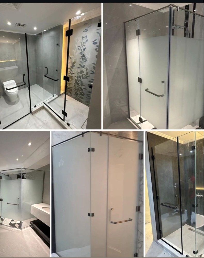 Black Glass shower door  - 4