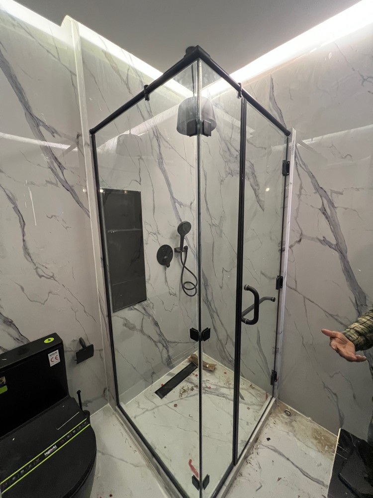 Black Glass shower door  - 3