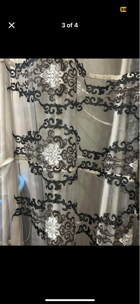 Pair of Embroidery blinds - 2