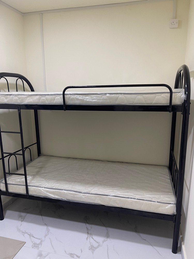 سرير بطابقين أسود جديد ، دورين - 1