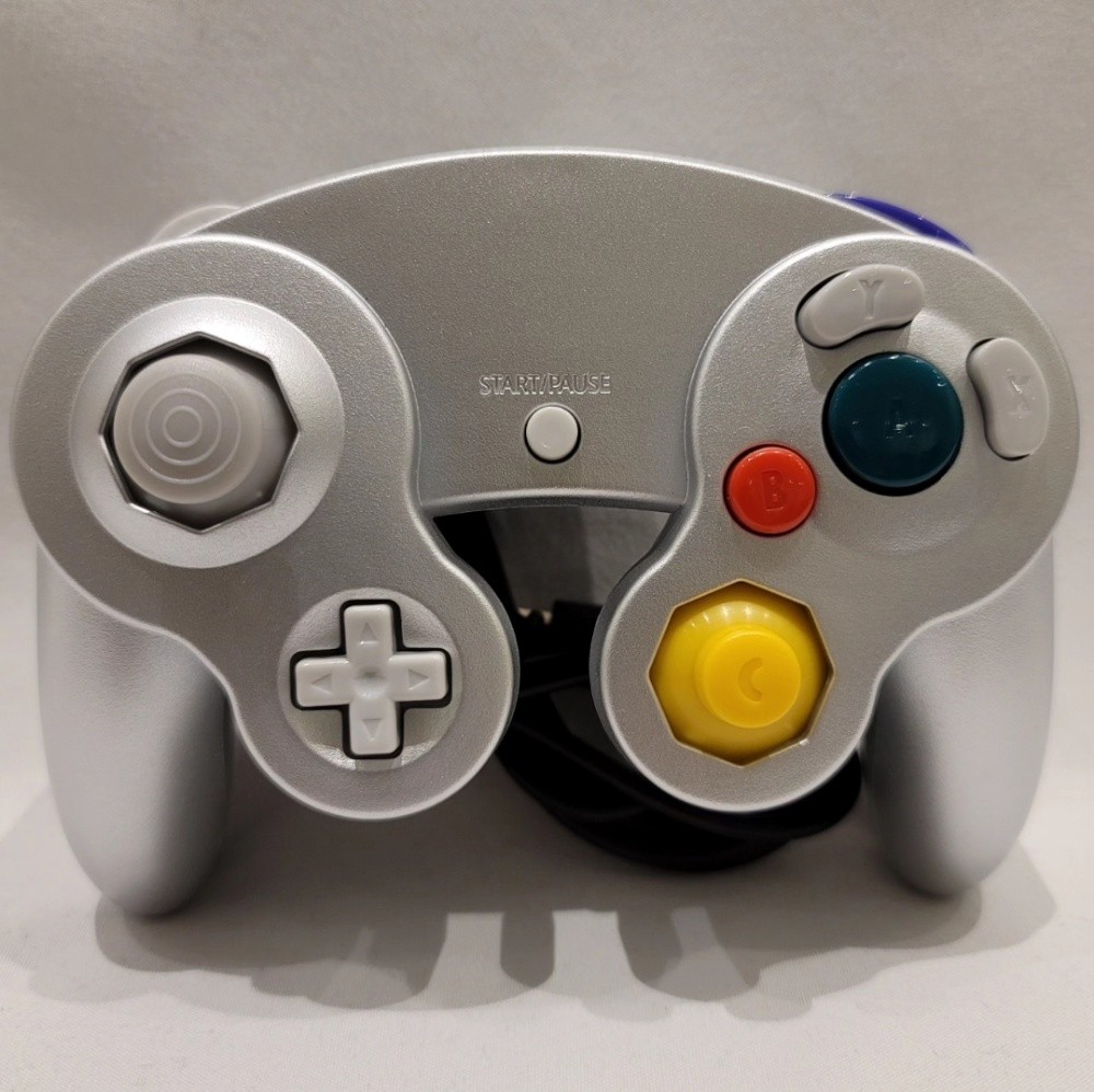 GAMECUBE CONTROLLER CLEAR SILVAR - 1