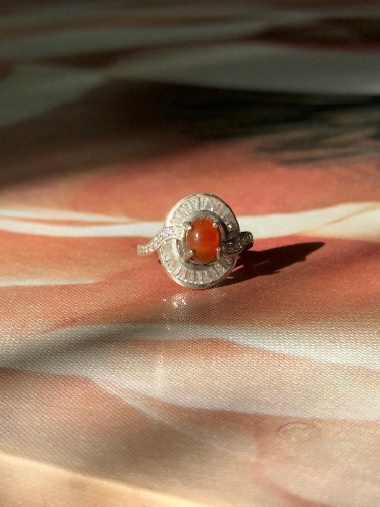 silver gemstone ring - 6