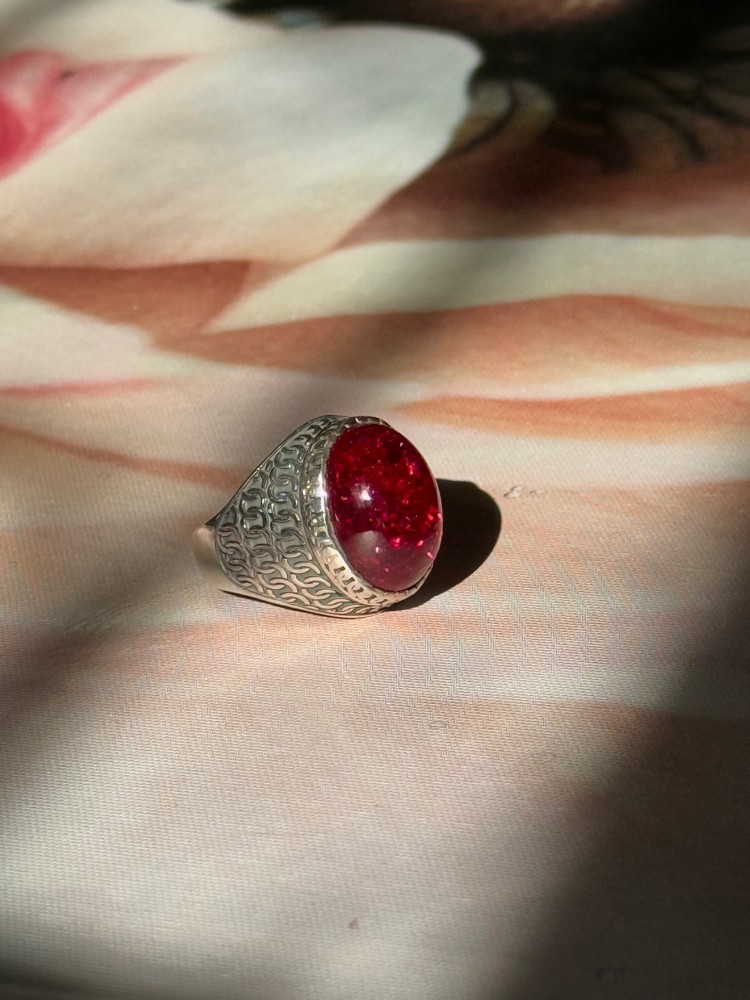 silver gemstone ring - 11