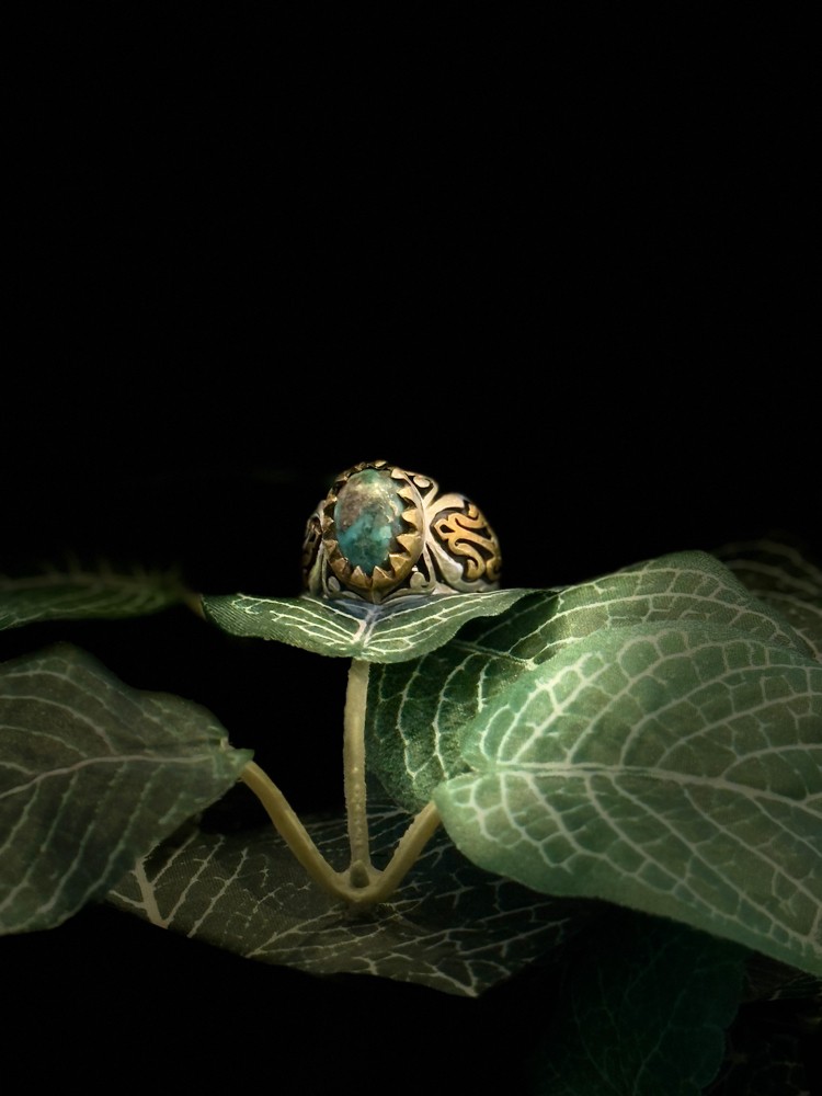 silver gemstone ring - 2