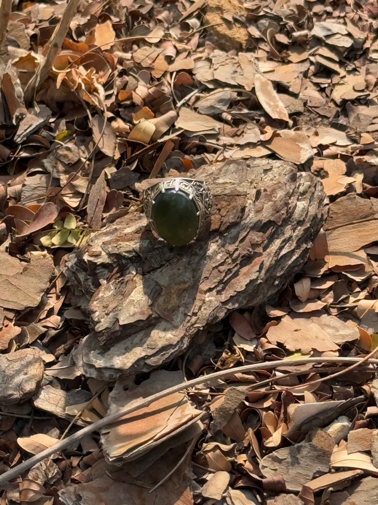 silver gemstone ring - 5