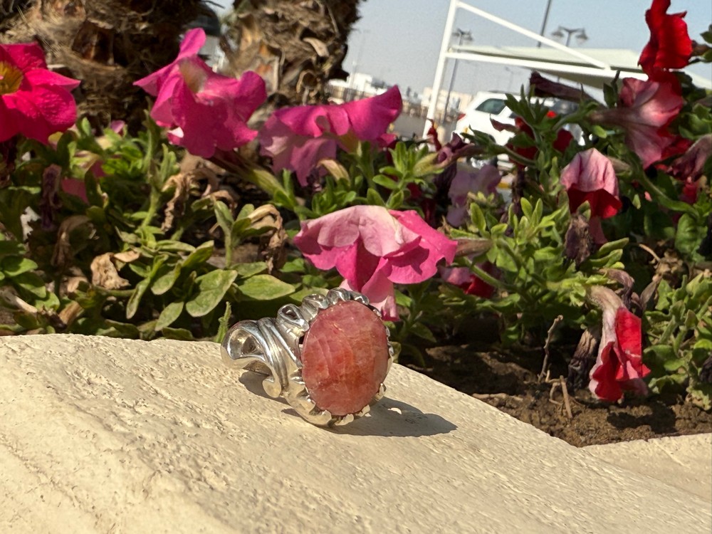 silver gemstone ring - 14