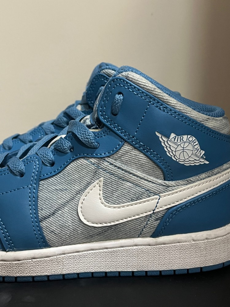 air jordan 1 mid dutch blue/white - 1