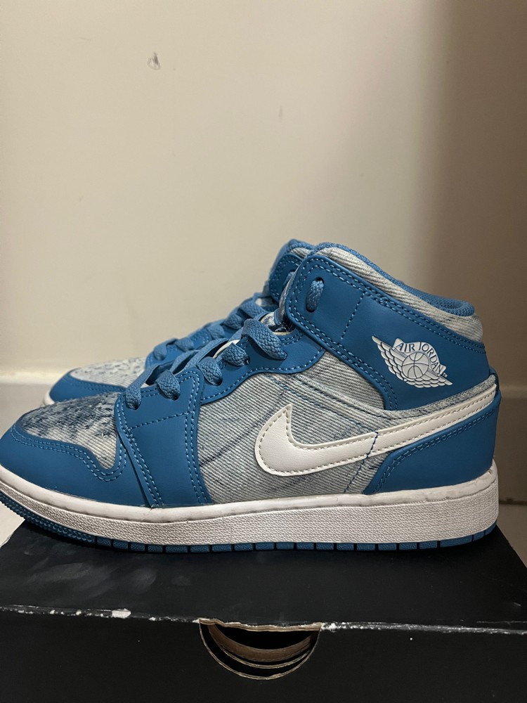 air jordan 1 mid dutch blue/white - 2