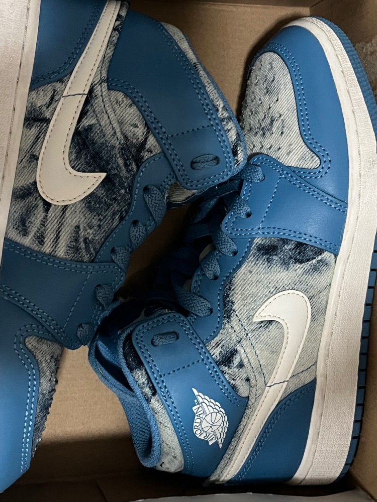 air jordan 1 mid dutch blue/white - 7
