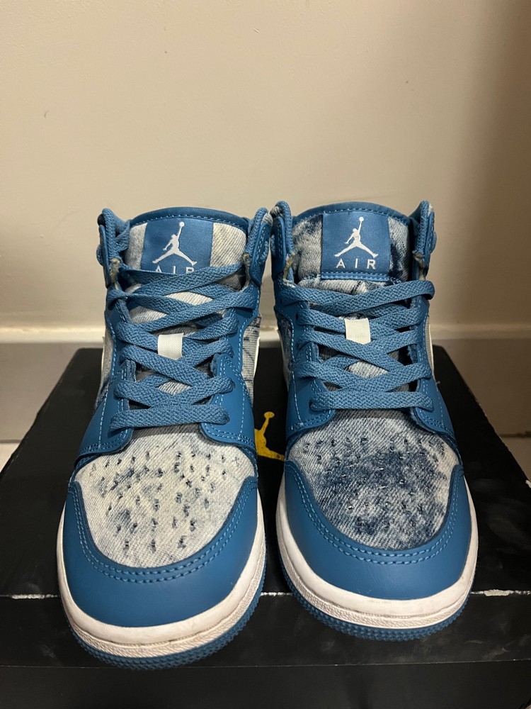 air jordan 1 mid dutch blue/white - 3