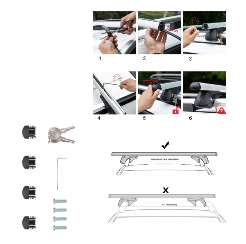 Aluminum Universal Car Roof Rack - 2