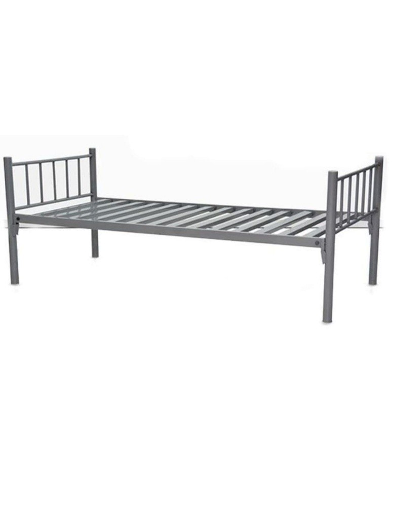 Single Bed Heavy Duty Steel Gray - 1