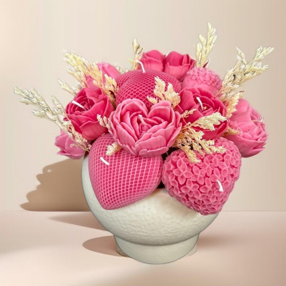 natural candle flowers bouquets - 1