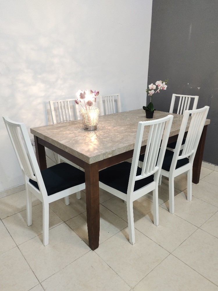 dining table with 6 chair for sal - 1
