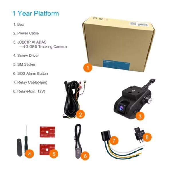 car 4g dashcam  live video Jc261p - 7