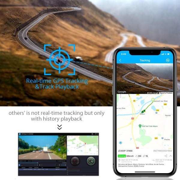 JC400P 4G Car dash cam live video - 4