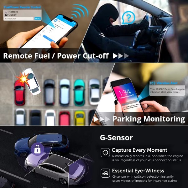 JC400P 4G Car dash cam live video - 5