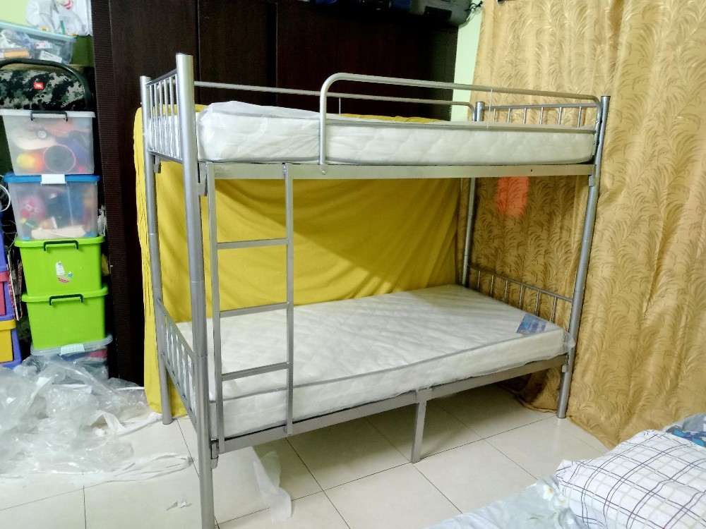 Good quality silver double bed - 2