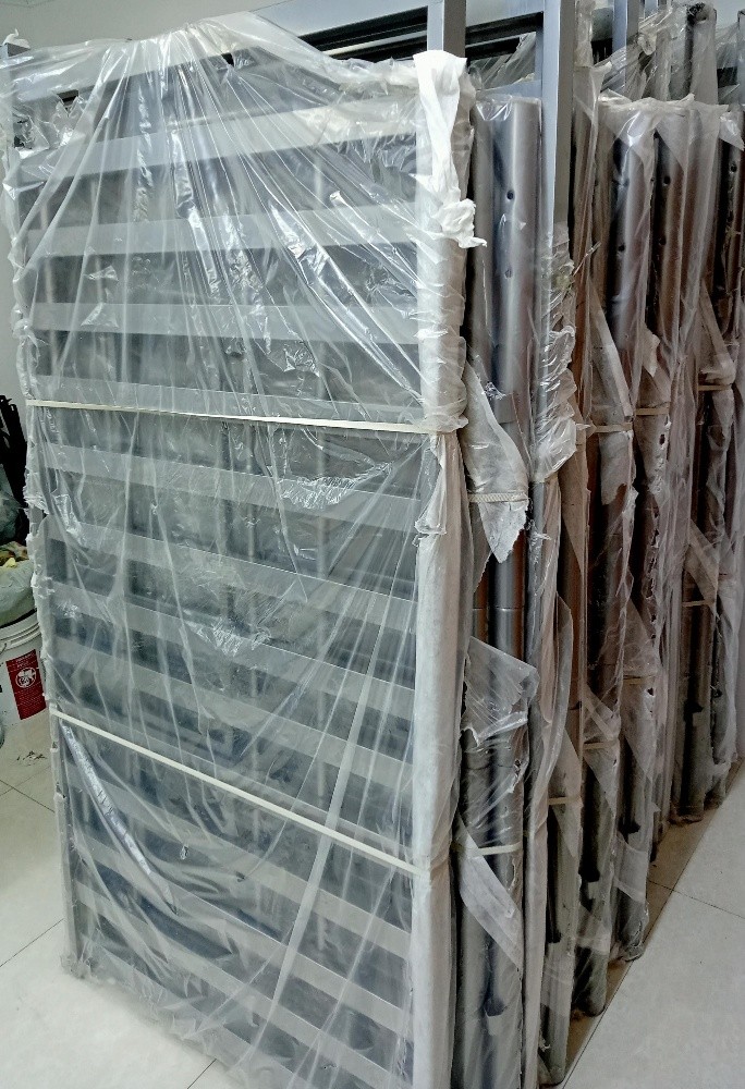 Good quality silver double bed - 4