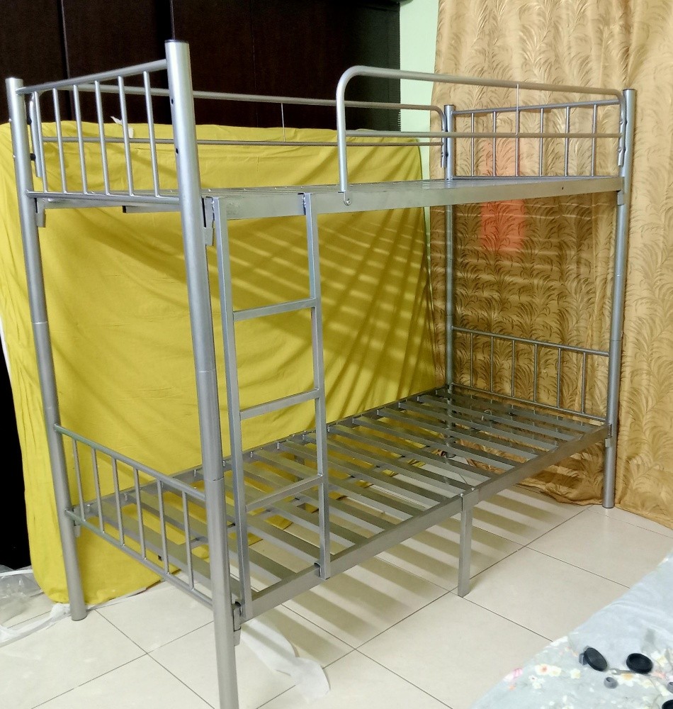 Good quality silver double bed - 1