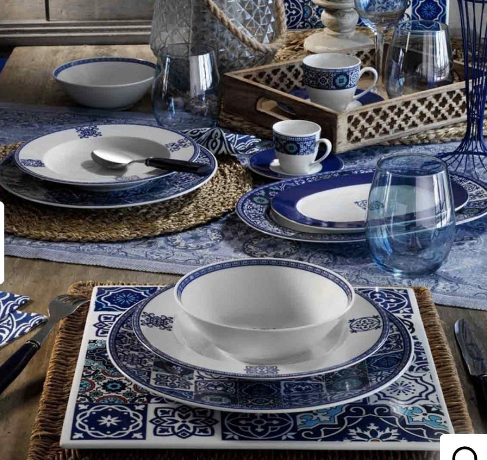 Blue Dinner Set of 24 - 3
