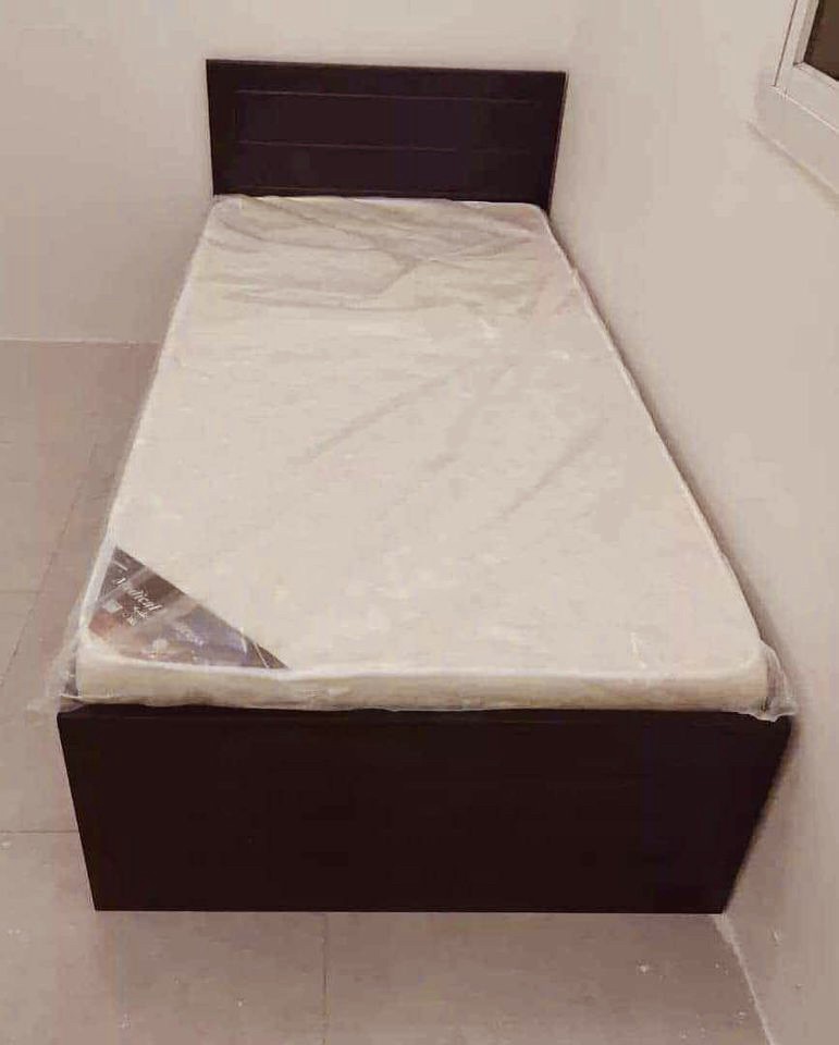 Brand New Wooden Bed , Mattress - 3