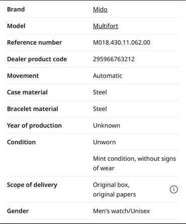 Mido watch - 2