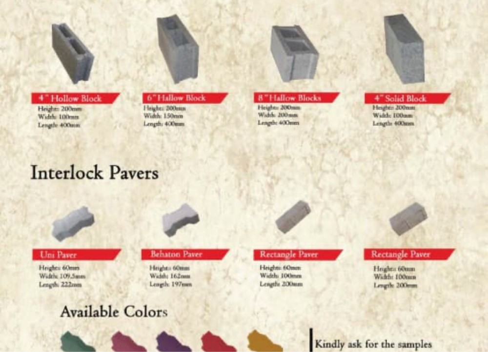 we are selling hollow blocks - 1