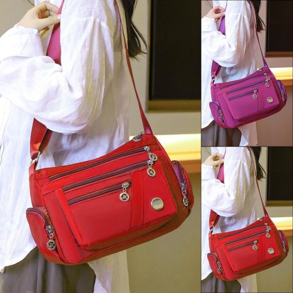 Bold Red Crossbody Bag - Chic and - 2