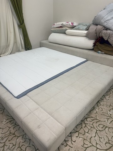 double floor bed with mattress  - 1