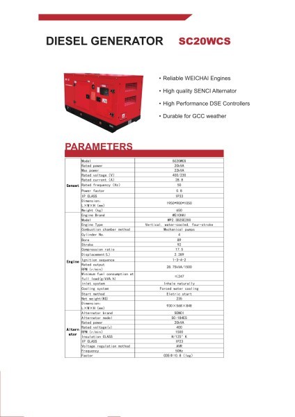GENERATOR DIESEL SC60WCS-60 KVA - 7