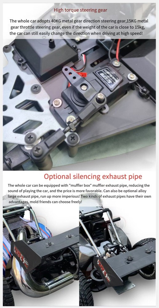 High speed end  remote petrol car - 8