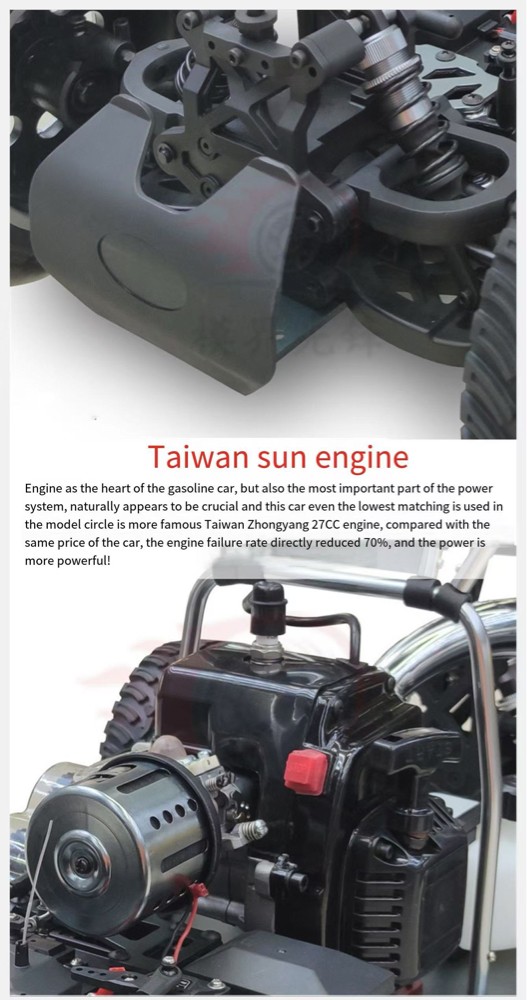 High speed end  remote petrol car - 5