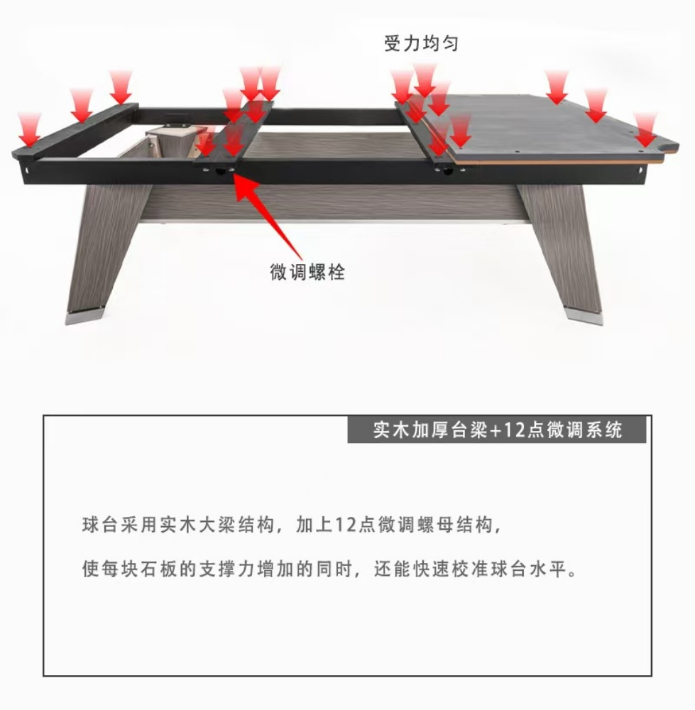 High French pool billiard table - 3
