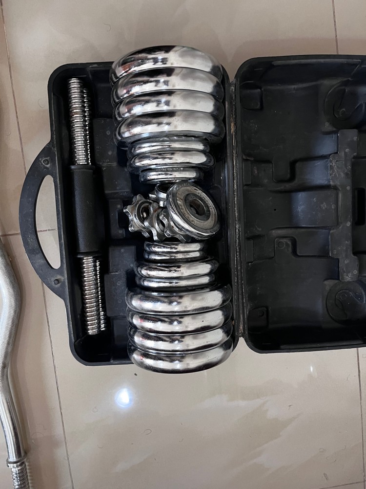 dumbbells and bar - 1